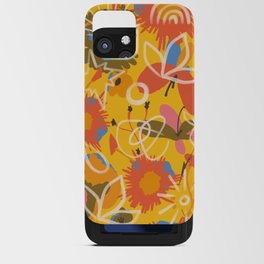 Bright abstract floral modern iPhone Card Case