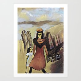 gypsy mother in the camargue Art Print