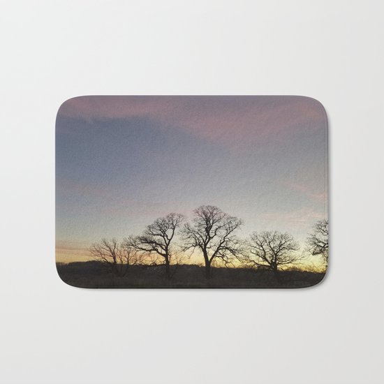 Autumn Sunset Silhouette - Pheasant Branch Conservancy Bath Mat