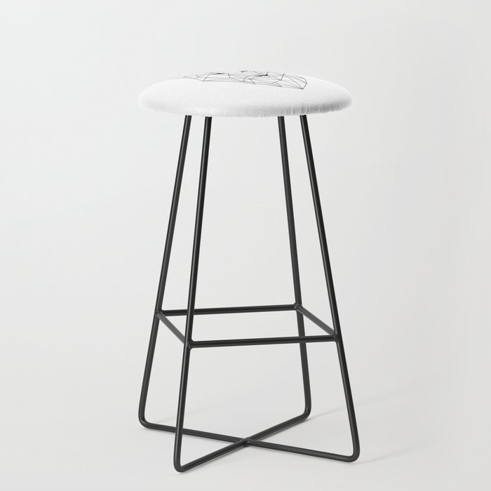 geometric wolf Bar Stool