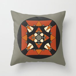 Mandala earth colors Throw Pillow