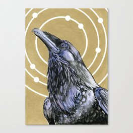 Saros Crow Raven Canvas Print