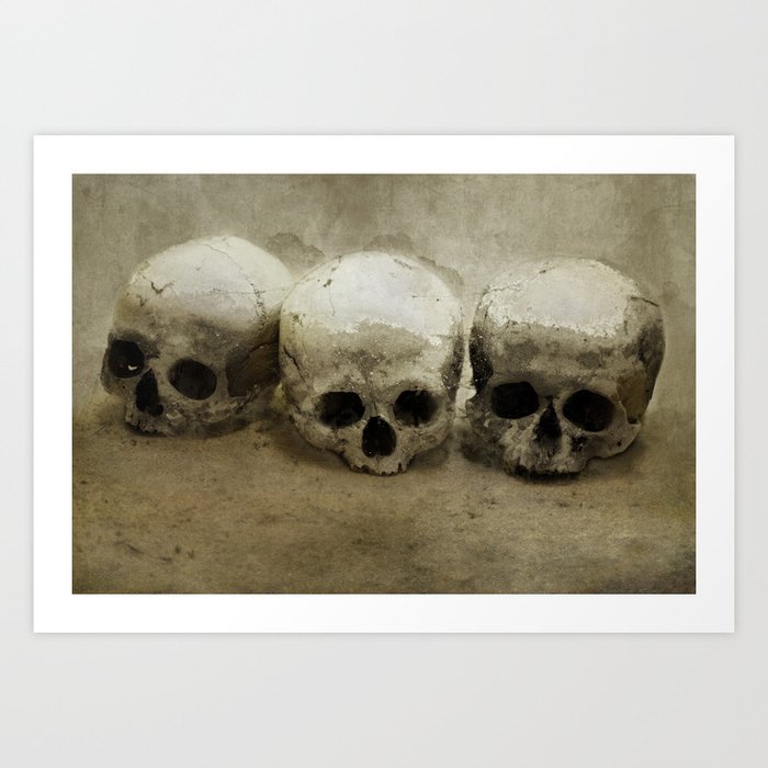 Three skulls Art Print