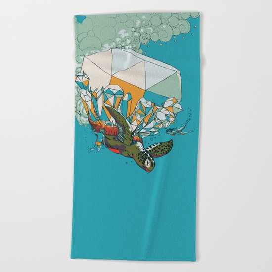 TURTLE& THE DIAMONDS Beach Towel