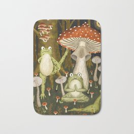 mushroom forest yoga Bath Mat