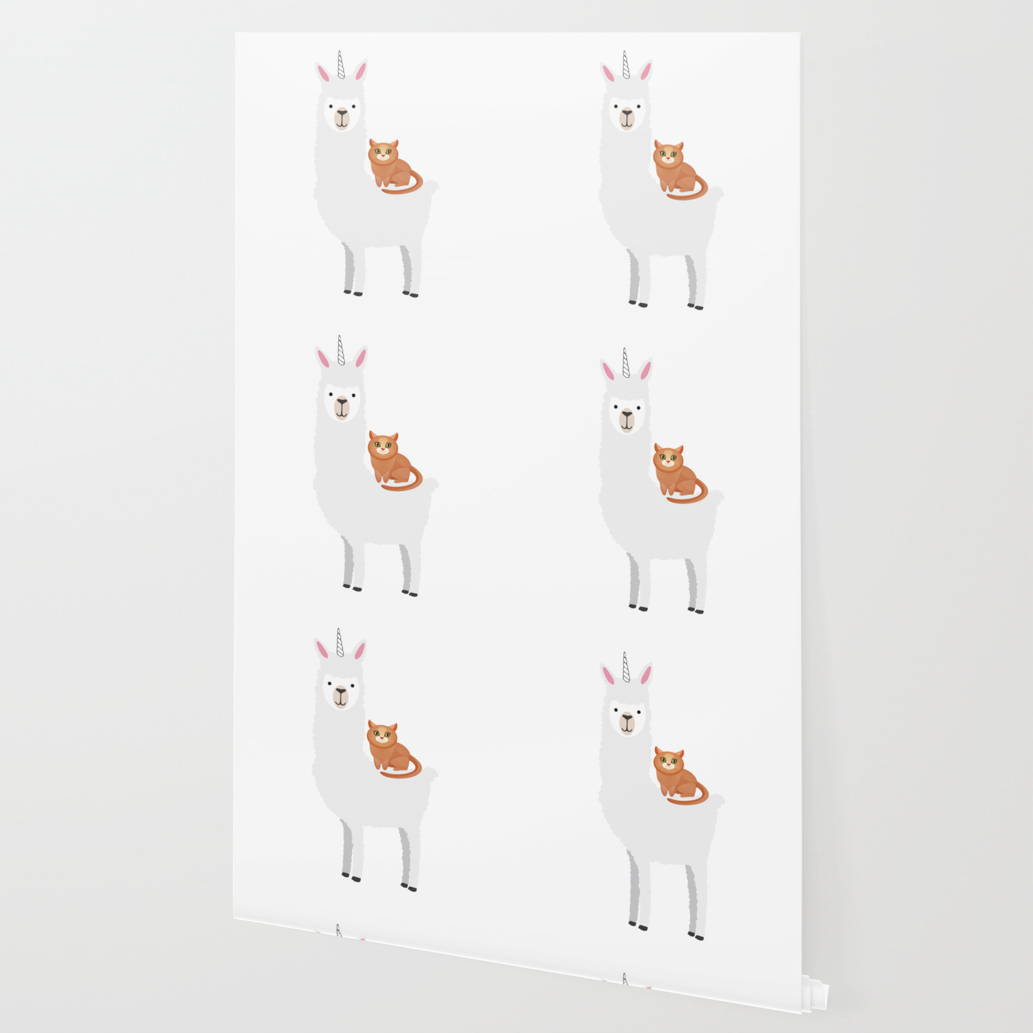 Cat Riding Llamacorn Funny Llama Unicorn Wallpaper By Bubltees