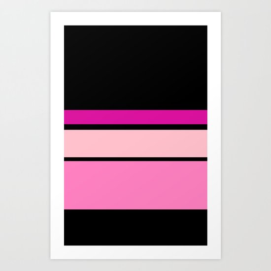 Pink banded iphone case Art Print