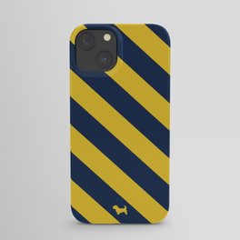 Preppy & Classy, Navy Blue / Gold Stripped iPhone Case
