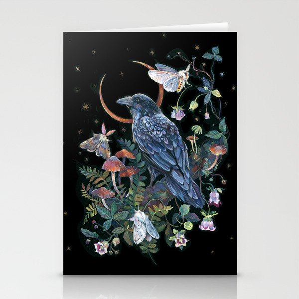 Moon Raven  Stationery Cards