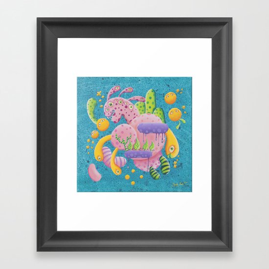 Psychadelic Pink Framed Art Print