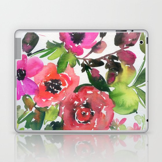 the pink flowers N.o 2 Laptop & iPad Skin