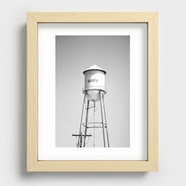 Marfa Water Tower B&W Recessed Framed Print