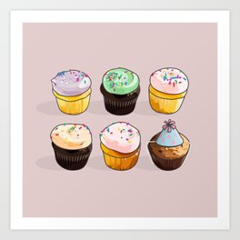Cupcakes With a Muffin in Disguise Art Print