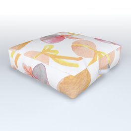 Modern Pink Lilac Lavender Yellow Watercolor Easter Eggs Outdoor Floor Cushion