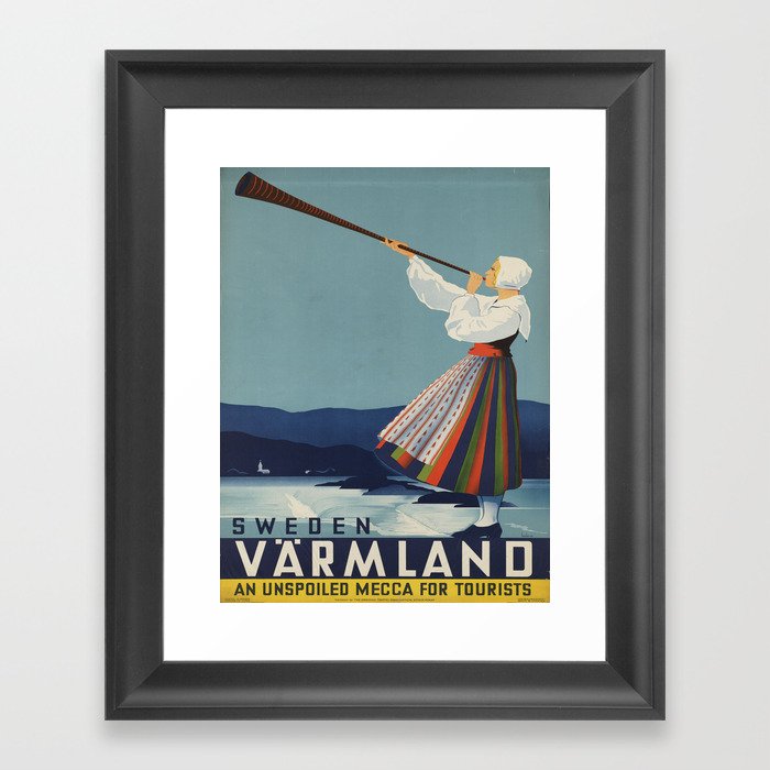 Vintage poster - Sweden Framed Art Print