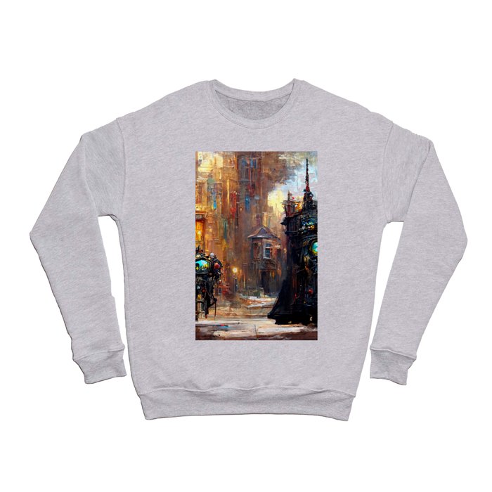 Victorian Steampunk City Crewneck Sweatshirt