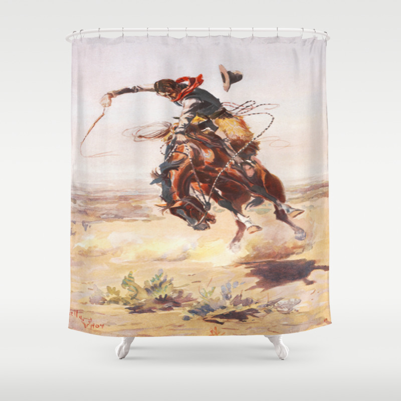 cowboy shower curtain