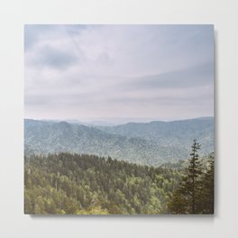 Blue Smoke Mountains Metal Print