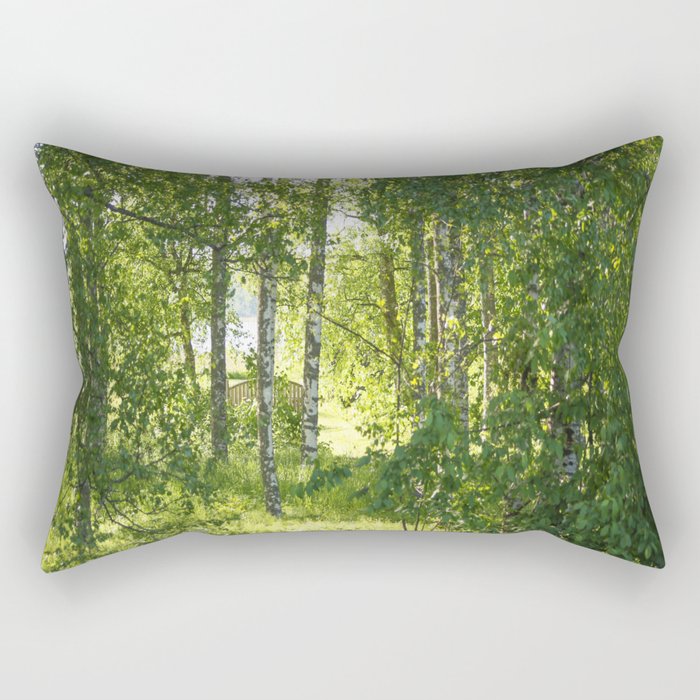 Beautiful Morning Summer Greenery #decor #society6 #buyart Rectangular Pillow