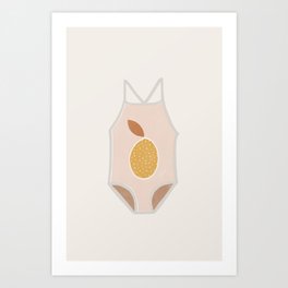 Lemon Swimsuit Art Print