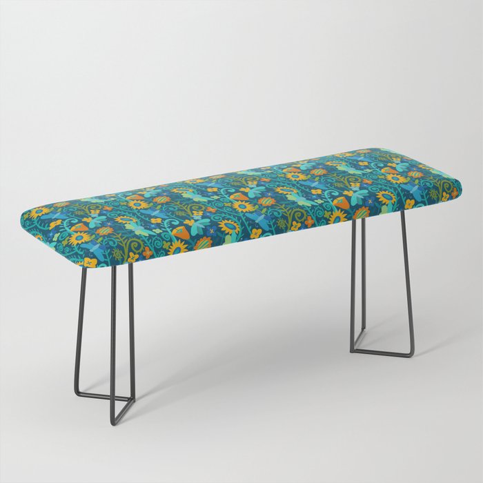 Colourful forest pattern Bench