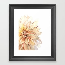 Watercolor Painting_Dahlia Flower Framed Art Print