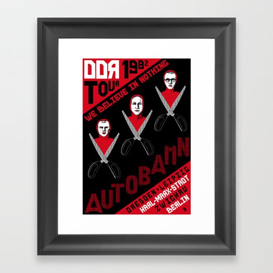 Autobahn--East German Tour 1982 Framed Art Print