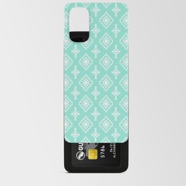 Seafoam and White Native American Tribal Pattern Android Card Case