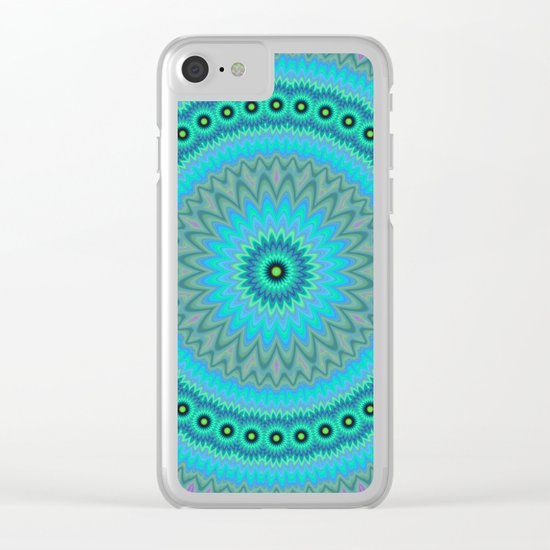 Boho flower mandala Clear iPhone Case