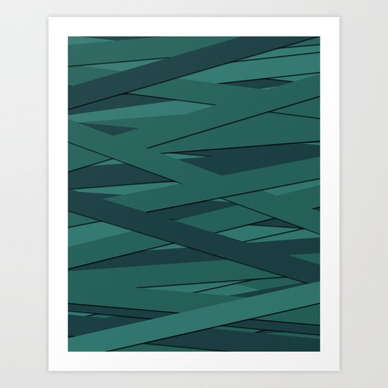 Teal in Love Art Print