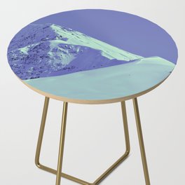 Winter Mountains in Very Peri - Turnagain Pass, Alaska Side Table