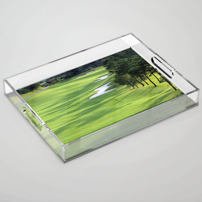 Golf Green Field Grass Sports Golfers Course Acrylic Tray