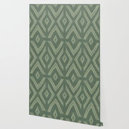 Birch in Green Wallpaper