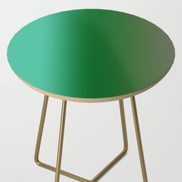 Modern Aqua Green And Herbal Chive Green Ombre Gradient Abstract Pattern Side Table