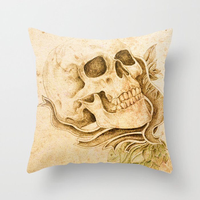 skull4 Throw Pillow