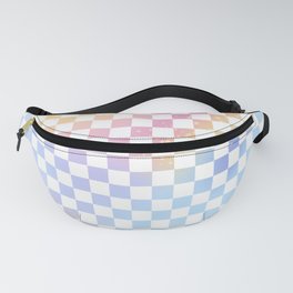 Pastel Rainbow Checkerboard Pattern Fanny Pack