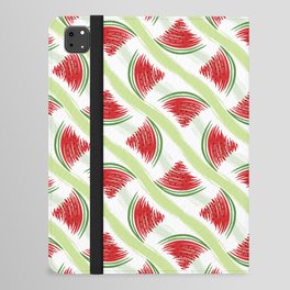 Watermelon Doodle Diagonal iPad Folio Case