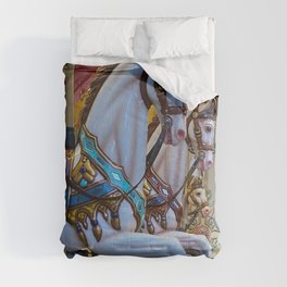 Vintage Carousel Horse Funky Quirky Cute Cozy Boho Maximalism Maximalist Comforter