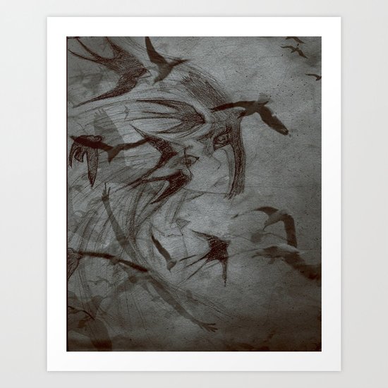 swallows Art Print