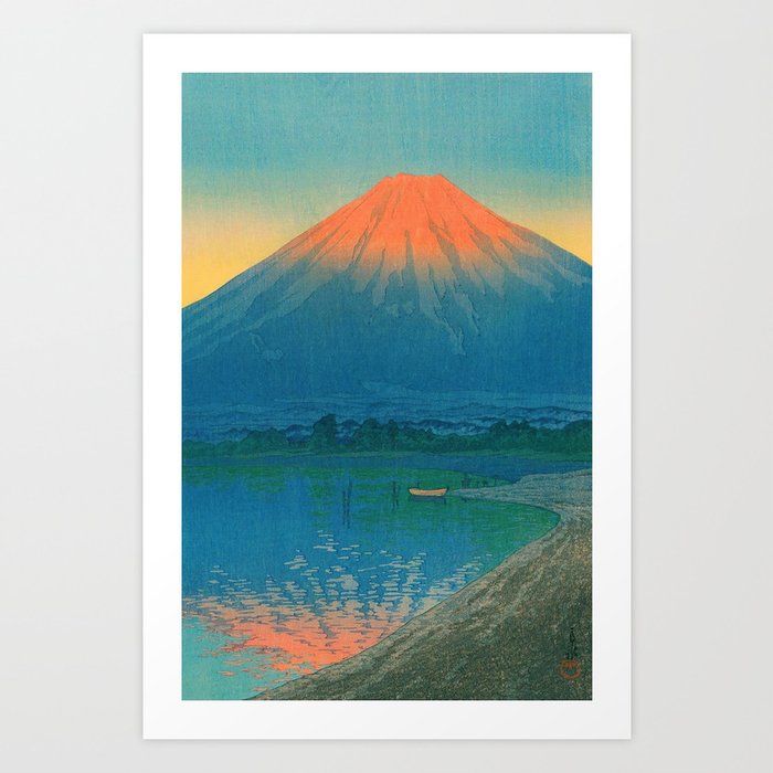 Lake Yamanaka and Mt.Fuji by Kawase Hasui Art Print