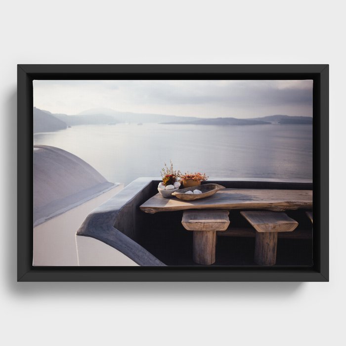 Santorini, Greece. Framed Canvas