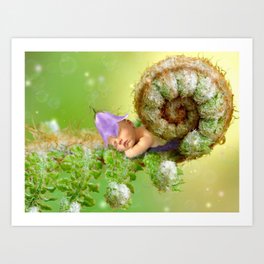 snail baby Art Print