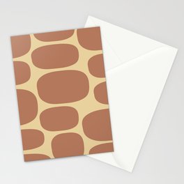 Modernist Spots 259 Brown and Tan Stationery Card