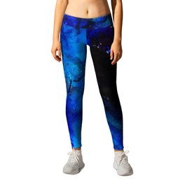 Star of the Shards Leggings | Poured, Purple, Organic, Painting, Pour, Pattern, Abstract, Fluid, Cellular, Motion 