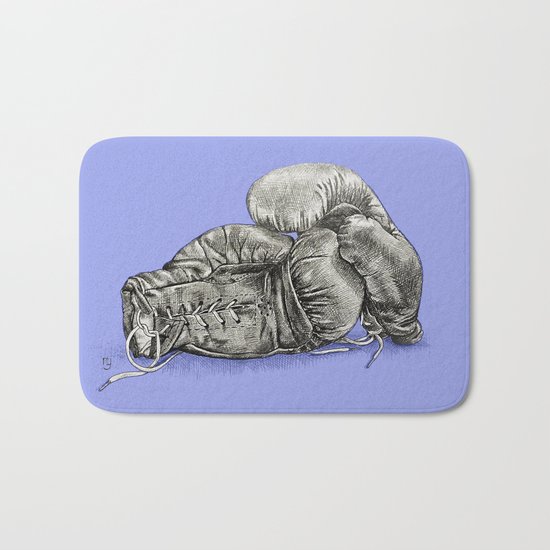 Boxing gloves blue Bath Mat