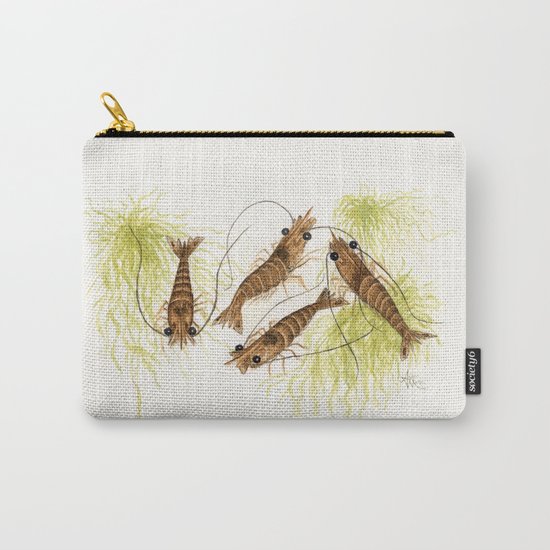 "Shrimp" by Amber Marine ~ Watercolor Painting, (Copyright 2013) Carry-All Pouch