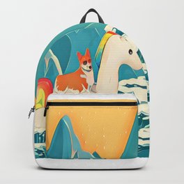 Corgi and the rainbow unicorn Backpack
