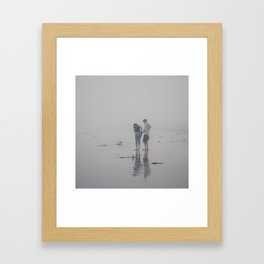 A Couple In The Fog Framed Art Print