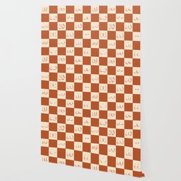 Terracotta Check Boobies Wallpaper
