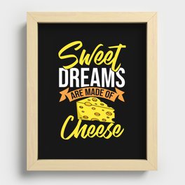 Cheese Board Sticks Vegan Funny Puns Recessed Framed Print